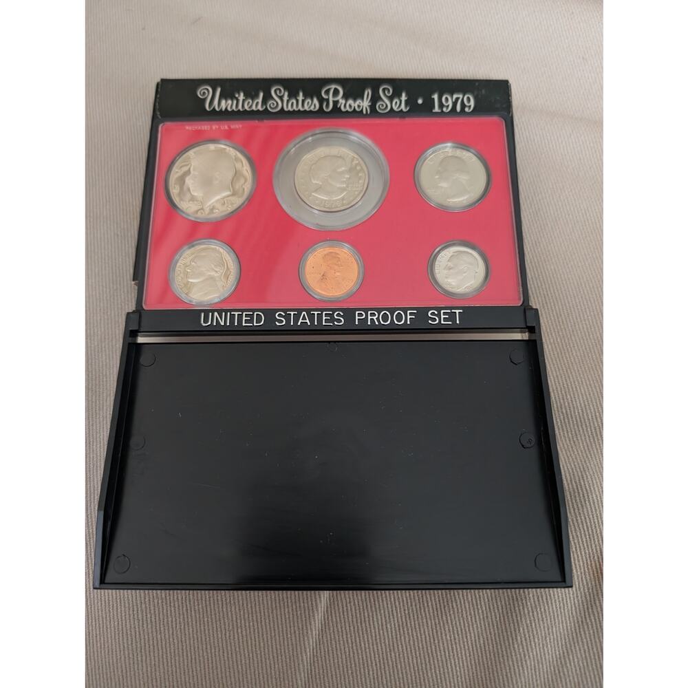 1979-S US Mint Proof Set 6 Coins Susan B Anthony SBA Dollar OGP Case